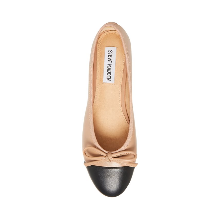 Beige Steve Madden Ellison Natural Women's Ballet Flats | PH 1253JCA